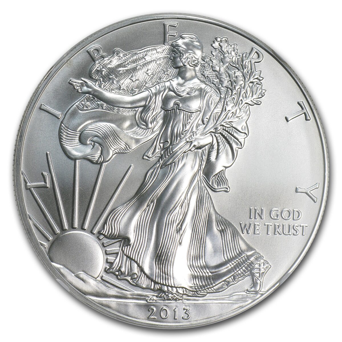 2013 (W) Silver Eagle MS-70 NGC (ER, West Point Star Label)