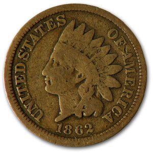 1862 Indian Head Cent Good