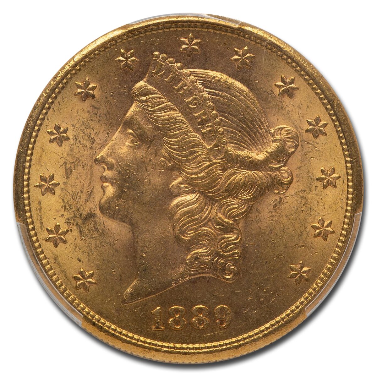 1889-S $20 Liberty Gold Double Eagle MS-63 PCGS