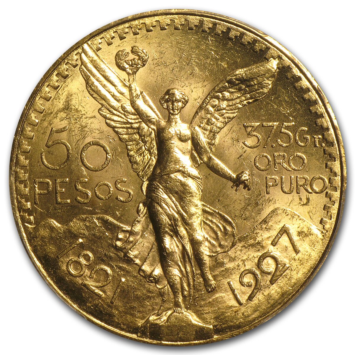 1927 Mexico Gold 50 Pesos MS-63 PCGS