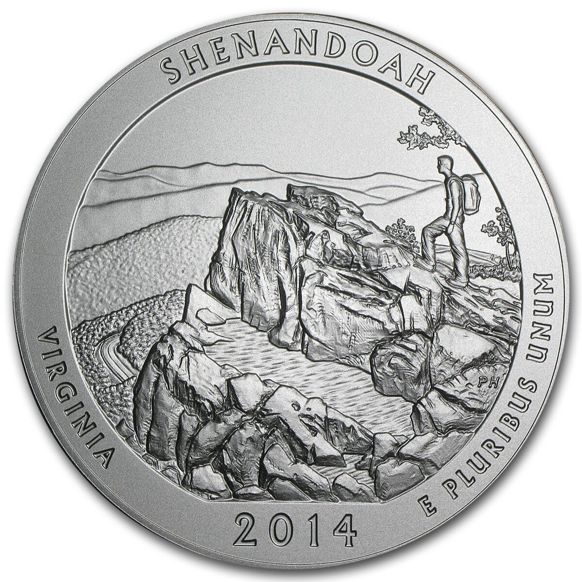 2014-P 5 oz Silver ATB Shenandoah (w/Box & COA)