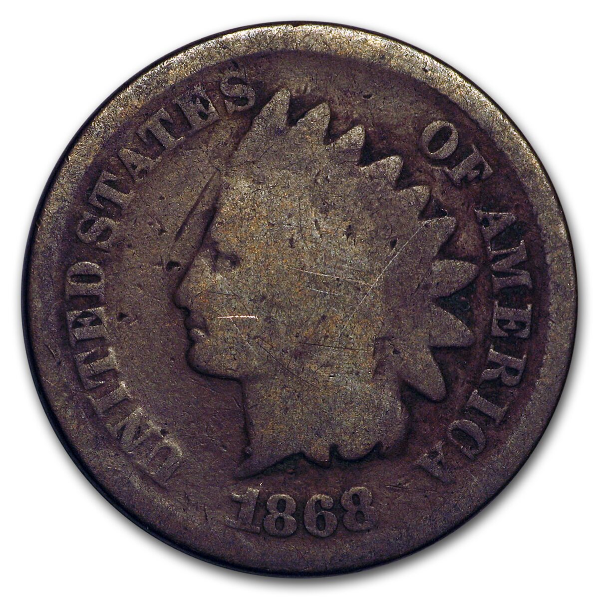 1868 Indian Head Cent AG