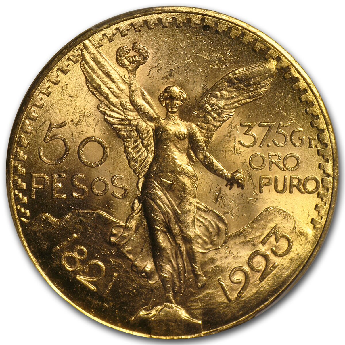 1923 Mexico Gold 50 Pesos MS-62 PCGS