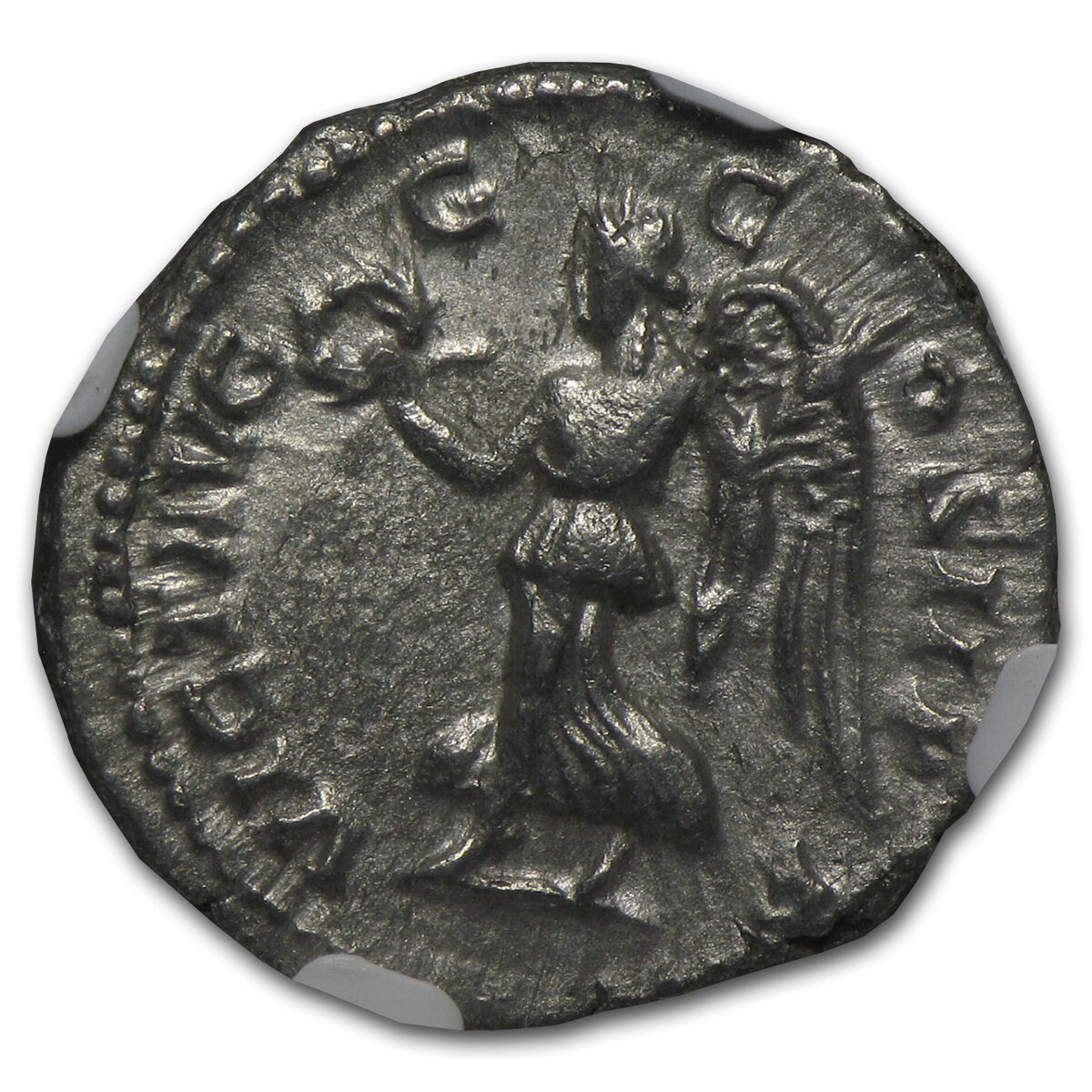 Roman Silver Denarius Septimius Severus (193-211 AD) AU NGC