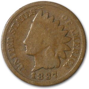 1887 Indian Head Cent Good+