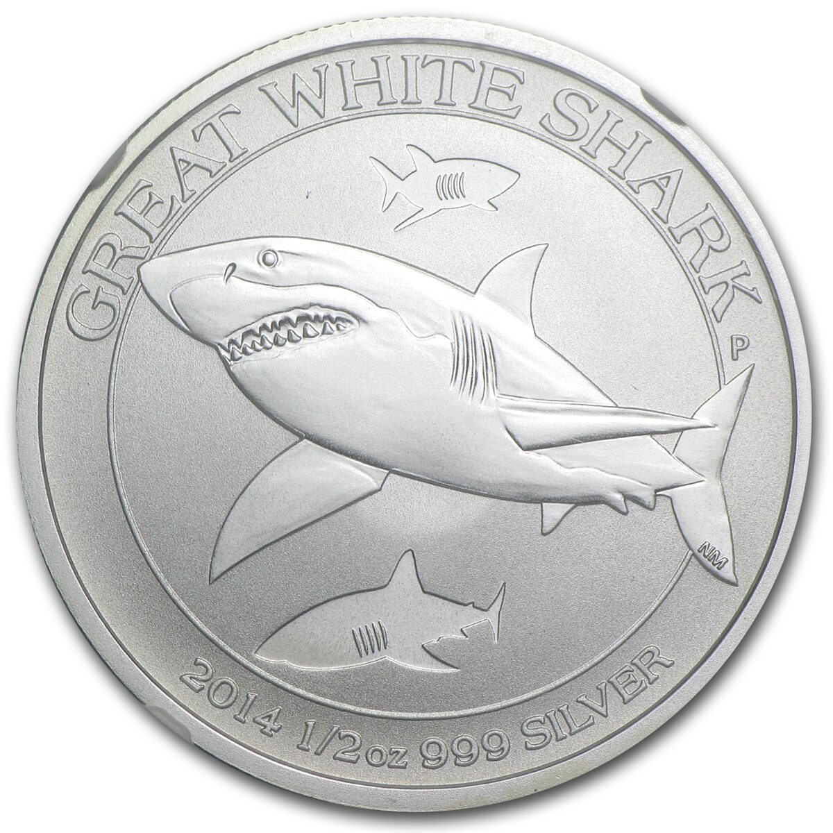 2014 Australia 1/2 oz Silver Great White Shark MS-69 NGC (ER)