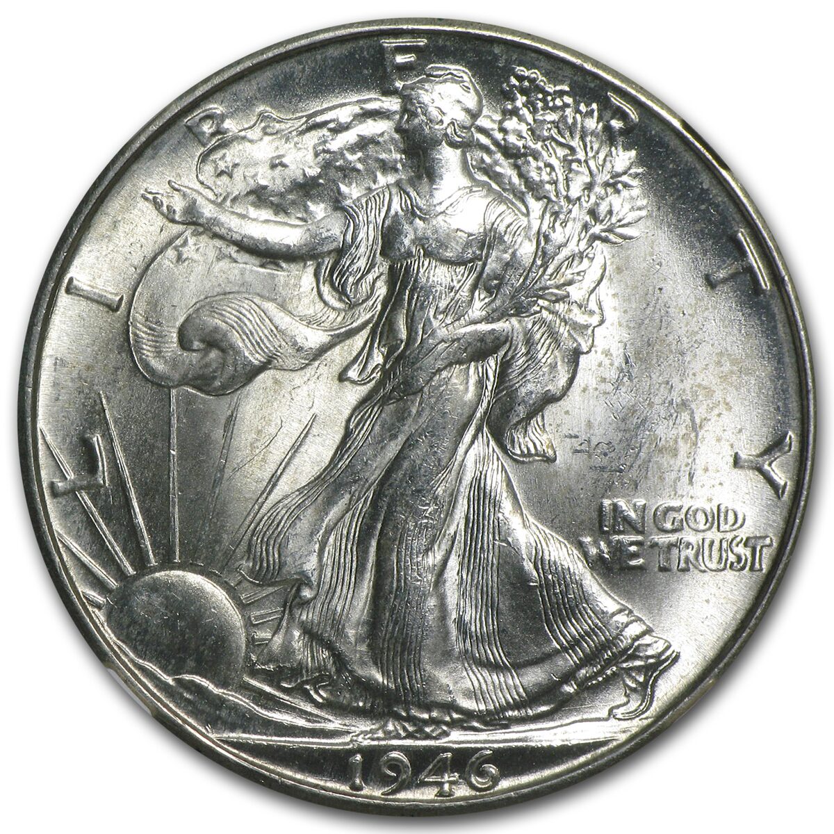 1946-D Walking Liberty Half Dollar MS-64 NGC