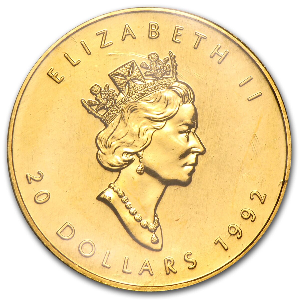 1992 Canada 1/2 oz Gold Maple Leaf BU