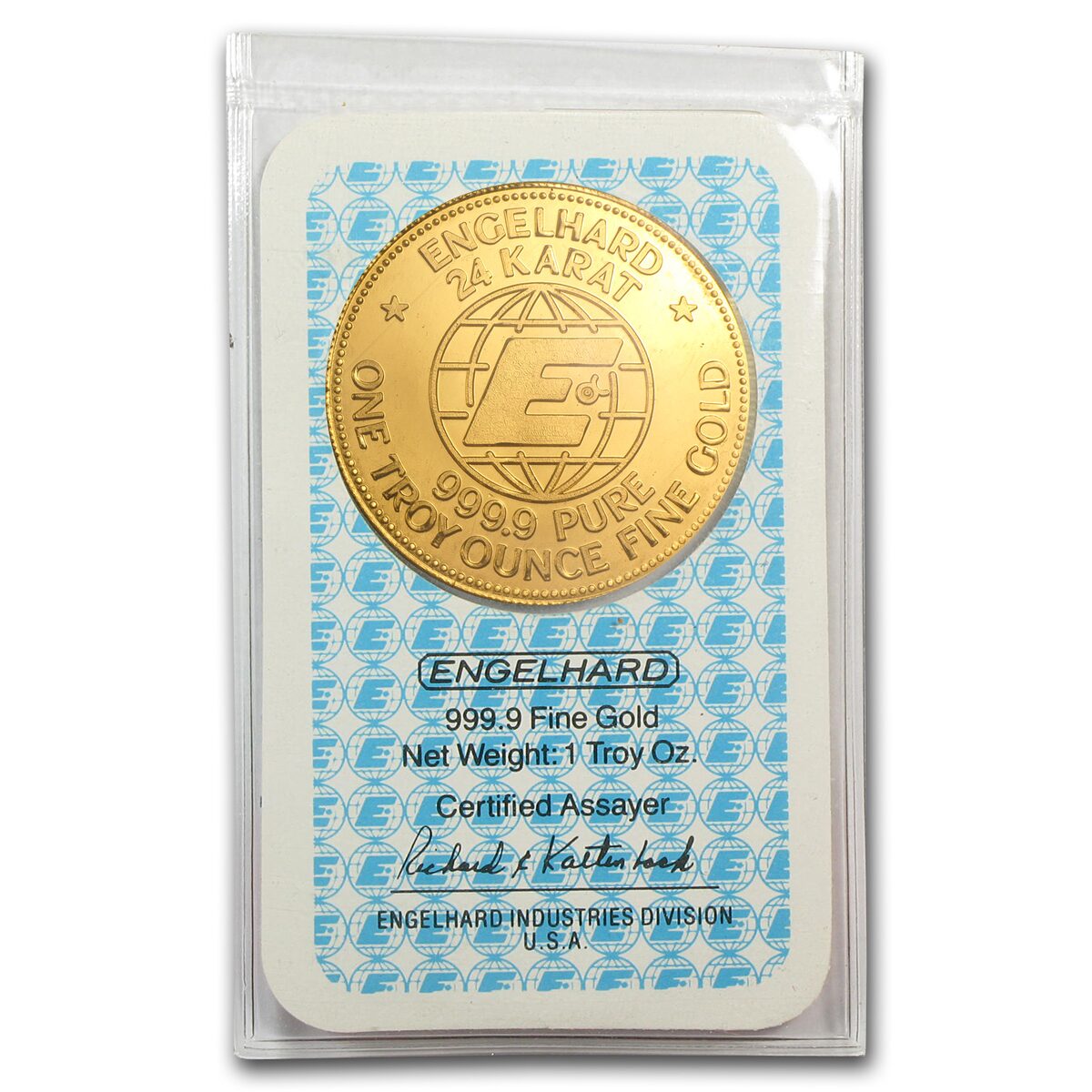 1 oz Gold Round - Engelhard (Prospector, In Assay)