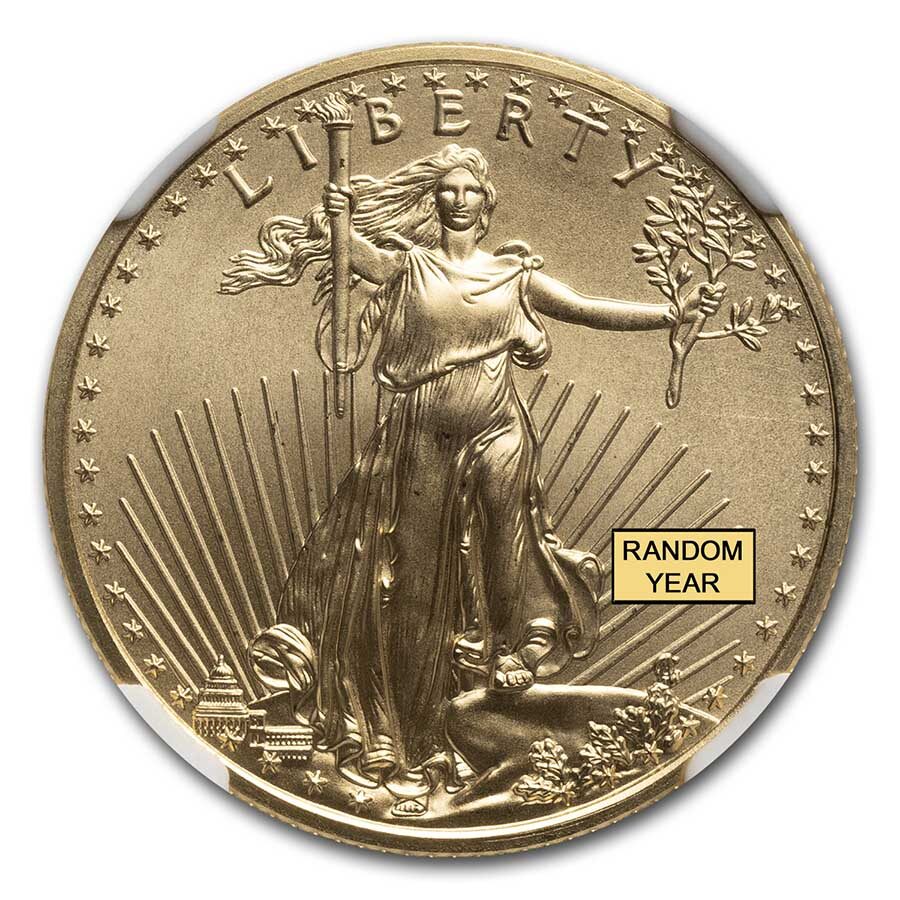 1/4 oz American Gold Eagle MS-70 NGC (Random Year)
