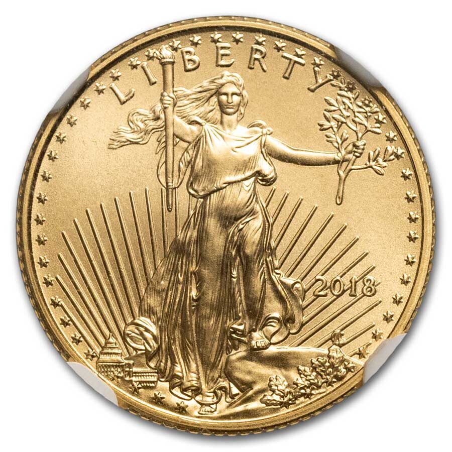 1/10 oz American Gold Eagle MS-70 NGC (Random Year)