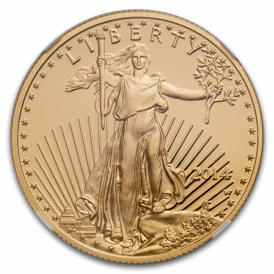 2014-W 1/2 oz Proof American Gold Eagle PF-70 UCAM NGC