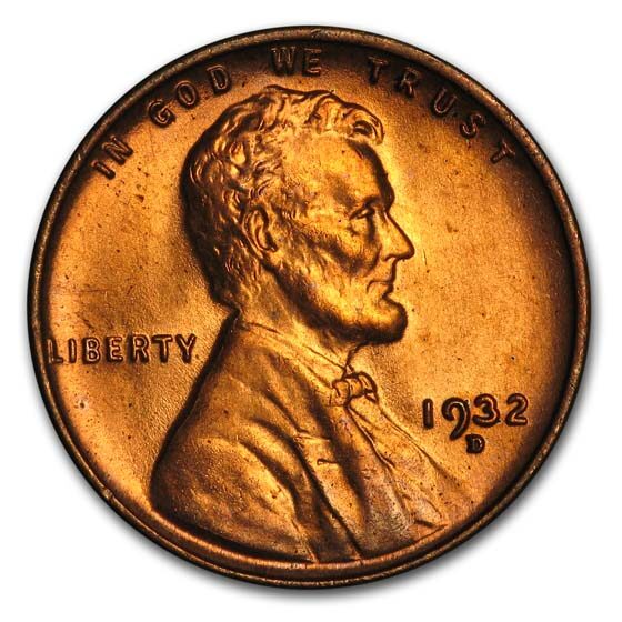 1932-D Lincoln Cent BU (Red)