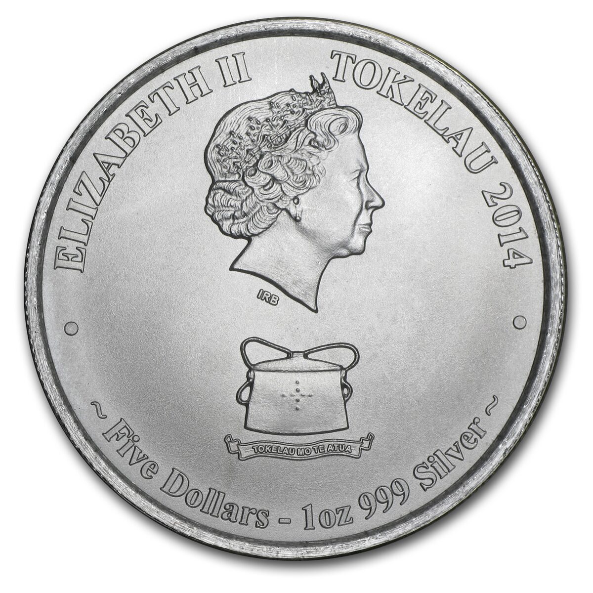 2014 Tokelau 1 oz Silver $5 Yellowfin Tuna