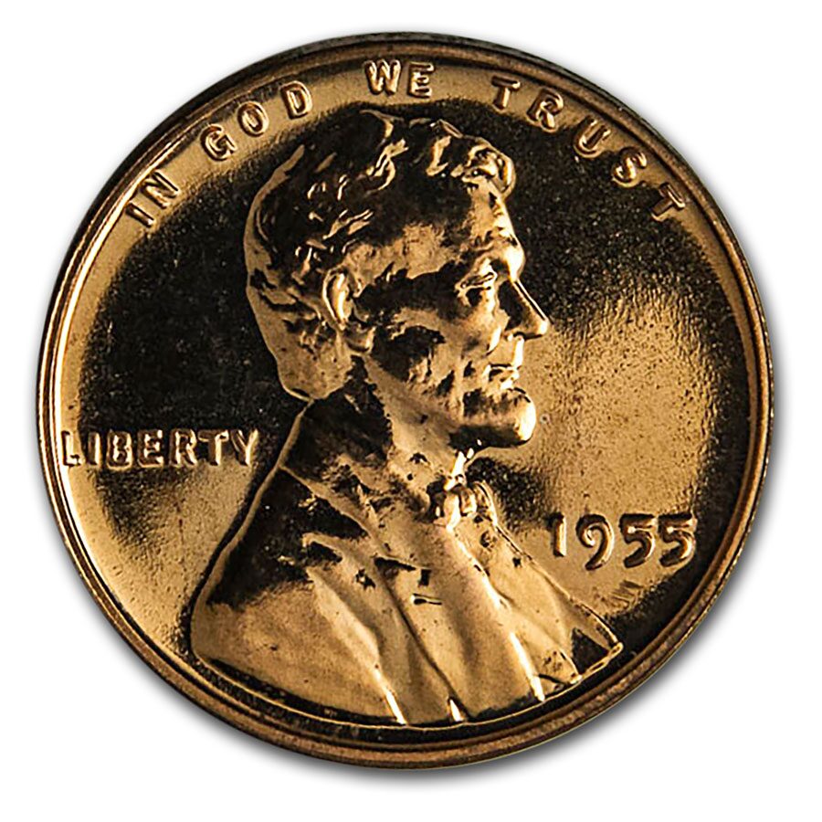 1955 Lincoln Cent Gem Proof (Red)