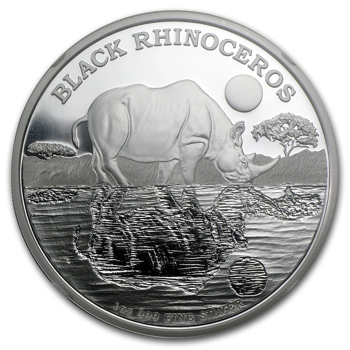 2014 Niue 1 oz Silver Black Rhinoceros PF-70 NGC