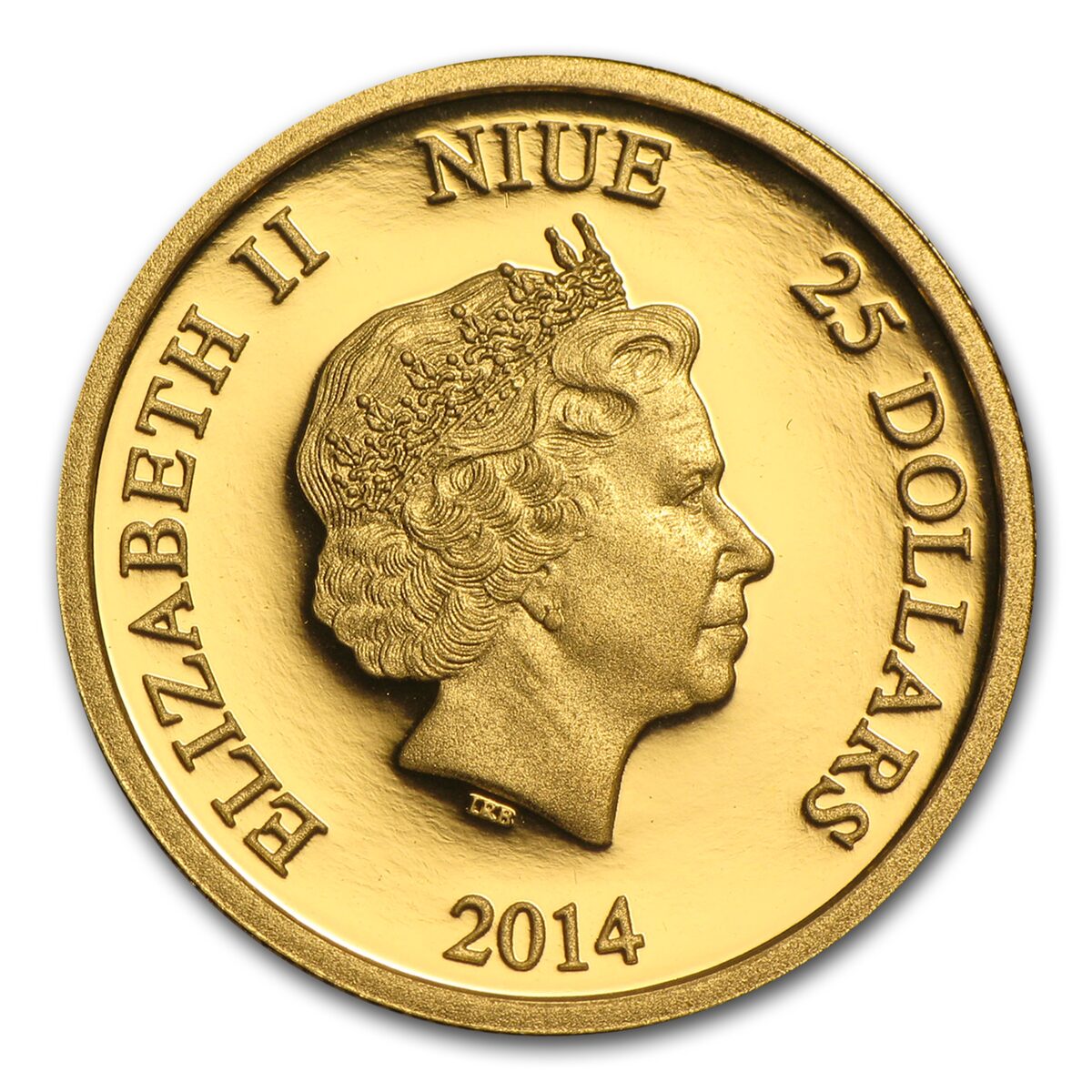 2014 Niue 1/4 oz Proof Gold $25 Disney Steamboat Willie