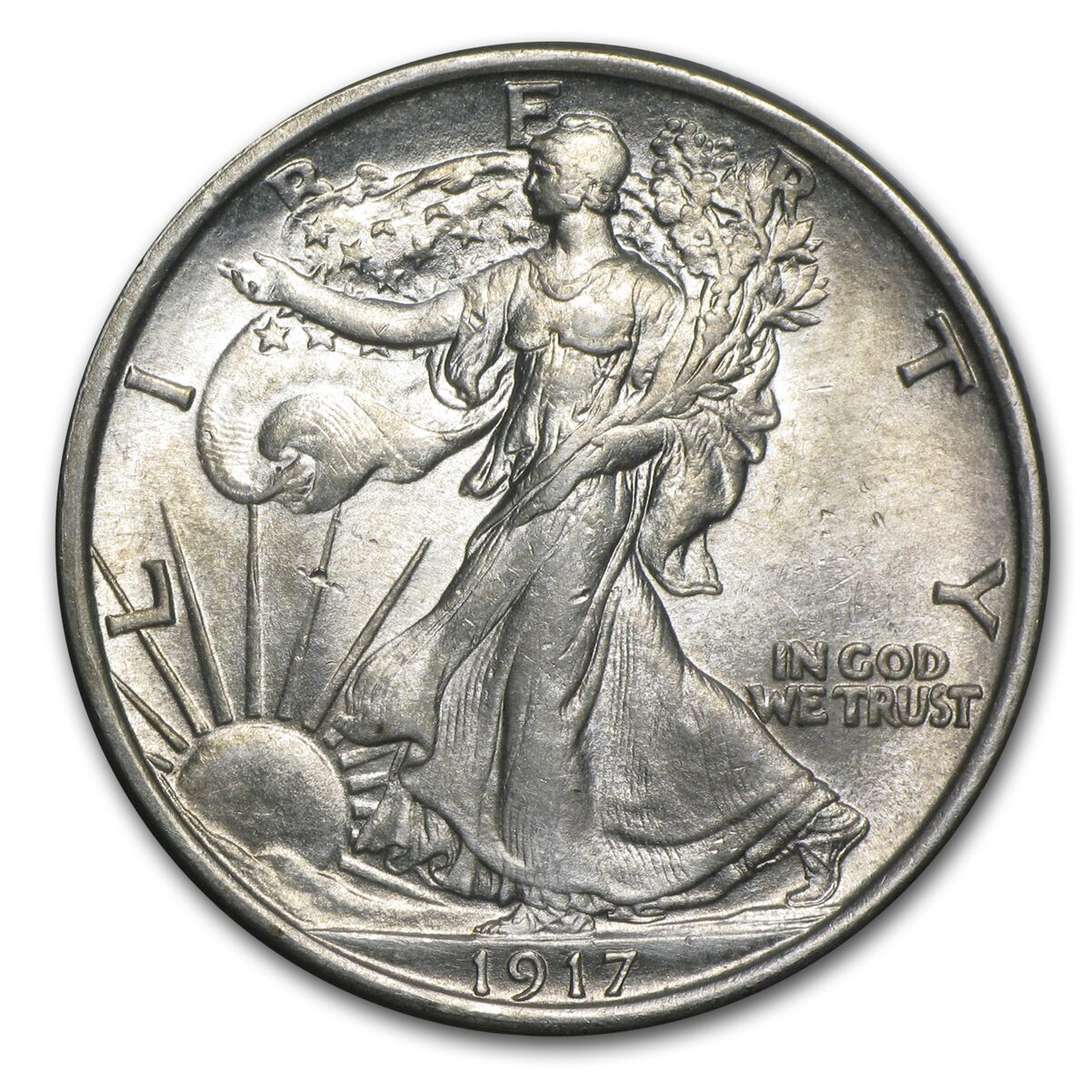 1917 Walking Liberty Half Dollar BU