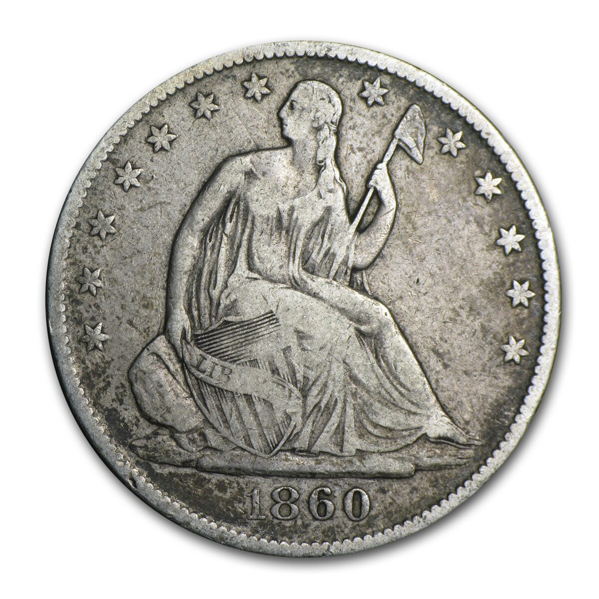 1860-O Liberty Seated Half Dollar VF