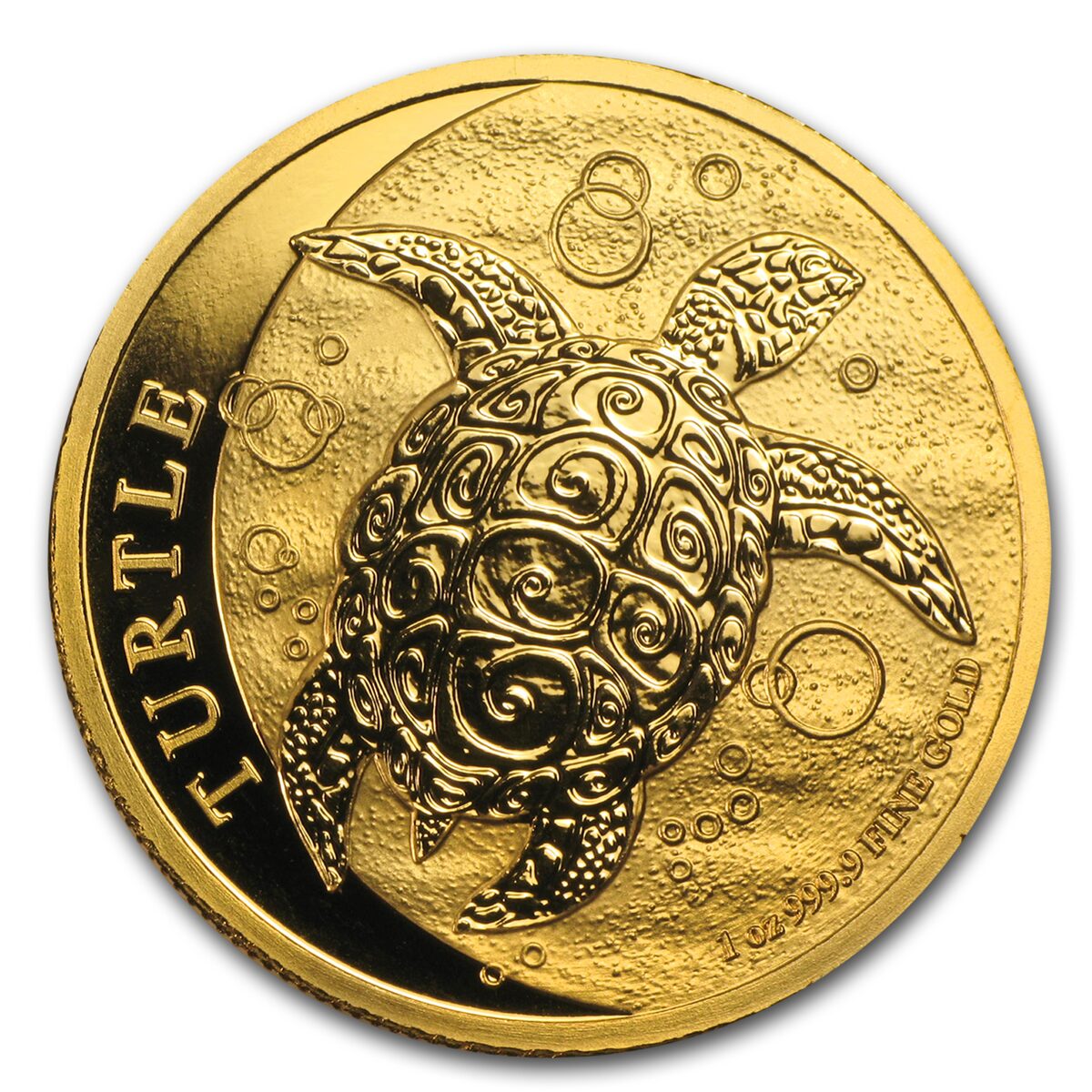 2014 Niue 1 oz Gold $200 Hawksbill Turtle BU