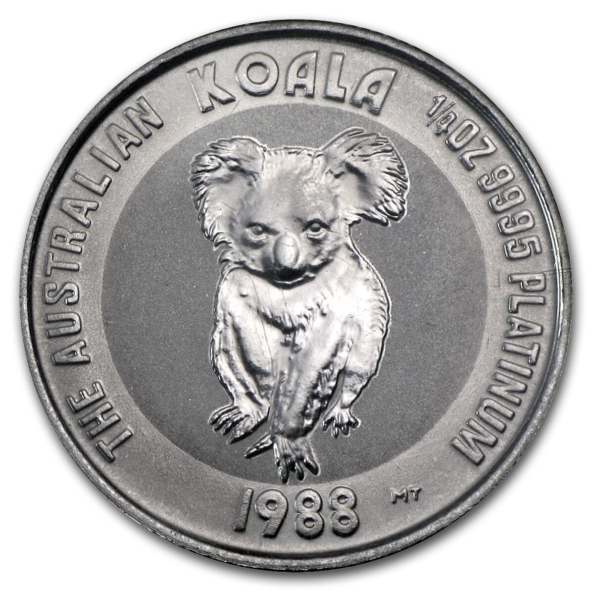 1988 Australia 1/4 oz Platinum Koala BU