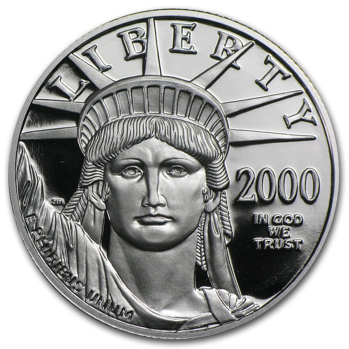 2000-W 1/2 oz Proof American Platinum Eagle (w/Box & COA)
