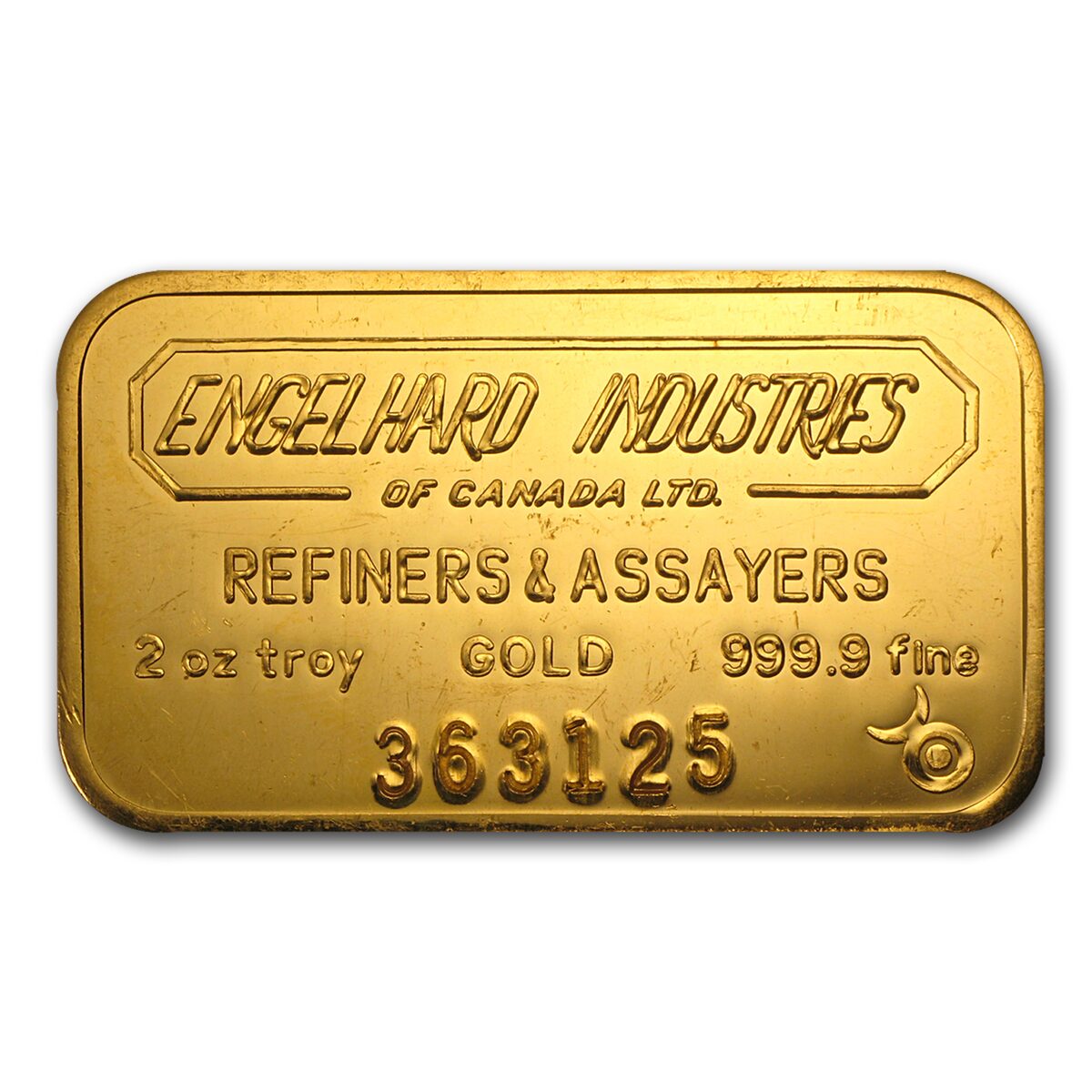 2 oz Gold Bar - Engelhard Industries of Canada