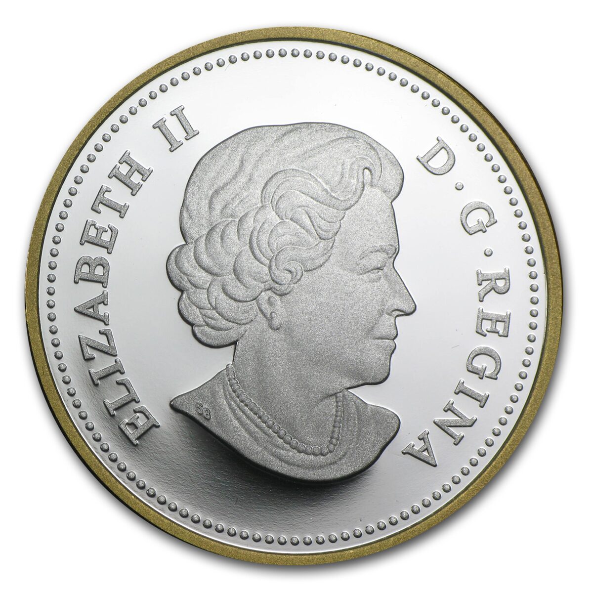 2014 Canada 1 oz Silver $20 Cougar In The Snow (Gilded)