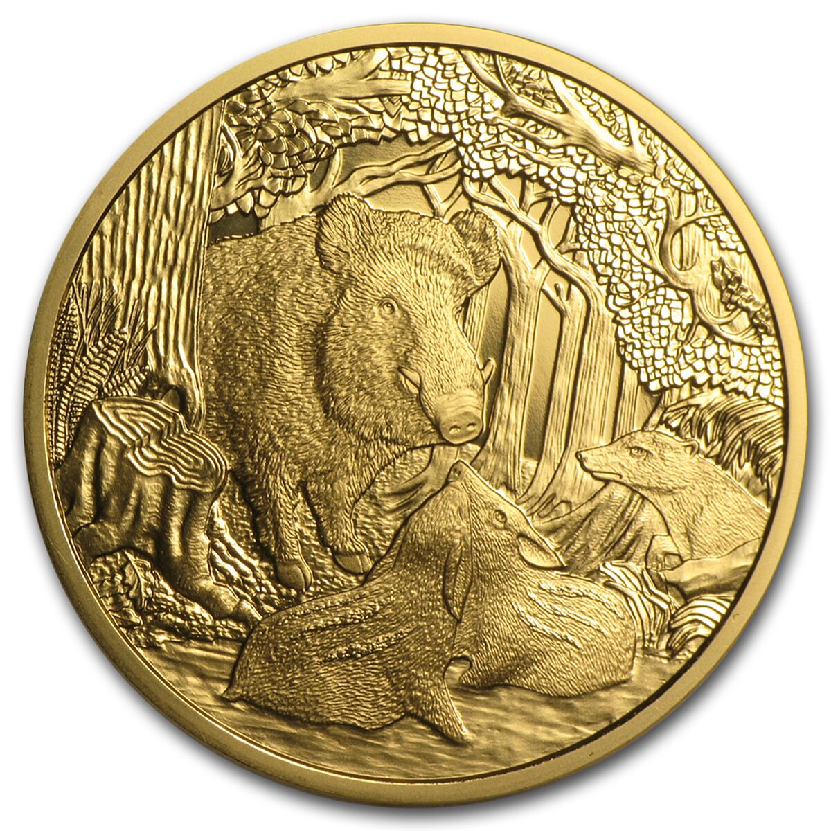 2014 Austria Proof Gold €100 Wildlife in our Sights (Wild Boar)
