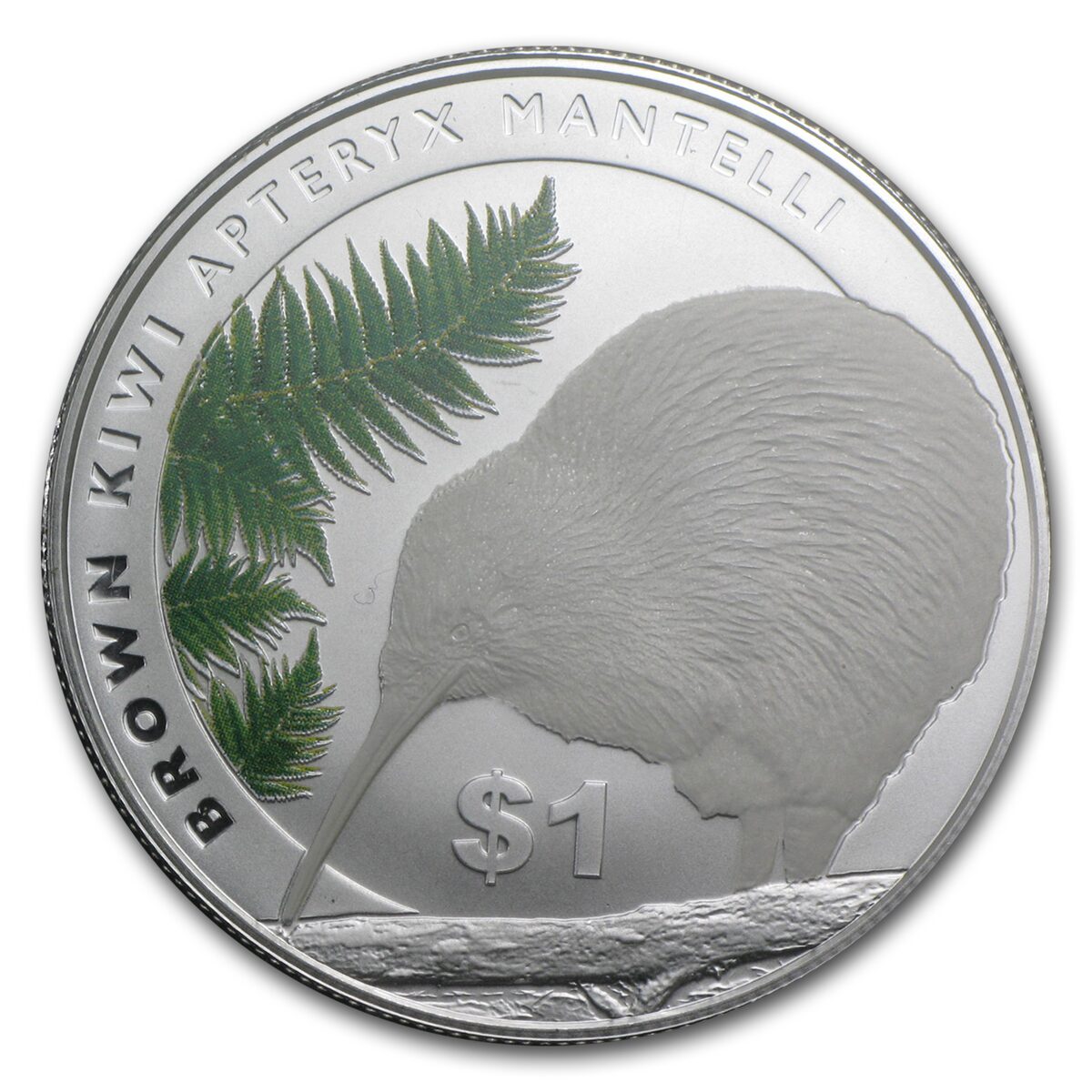 2015 New Zealand 1 oz Silver Specimen $1 Kiwi (In Display Card)