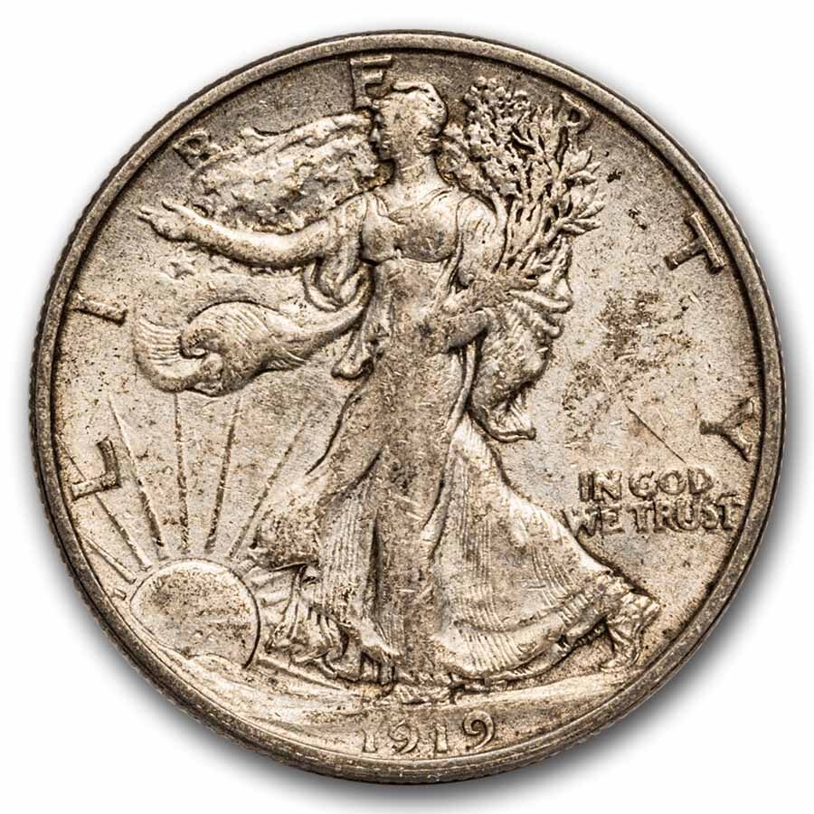 1919-S Walking Liberty Half Dollar XF
