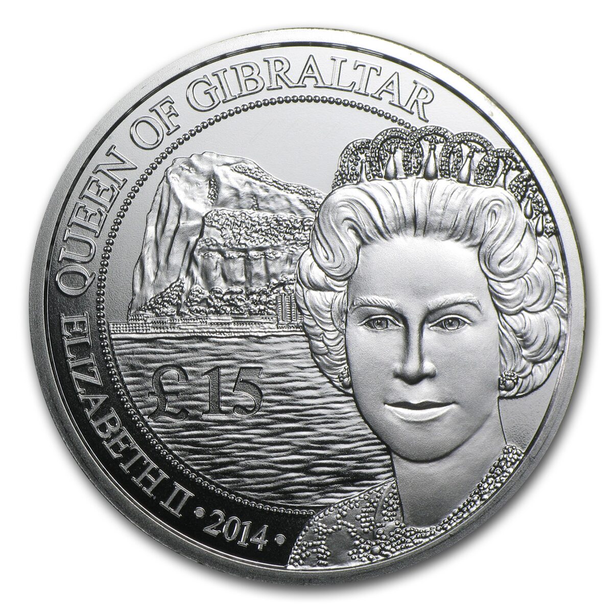 2014 Gibraltar 1 oz Silver £15 Royal BU