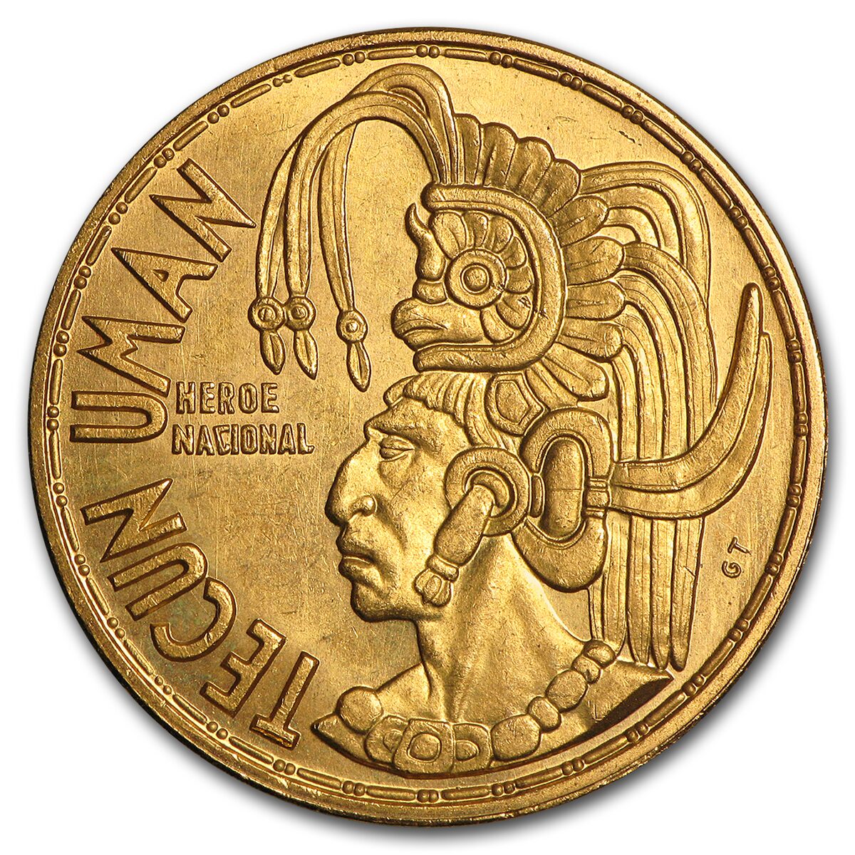 1965 Guatemala 4/5 oz Gold Tecun Uman AU (AGW .8088)