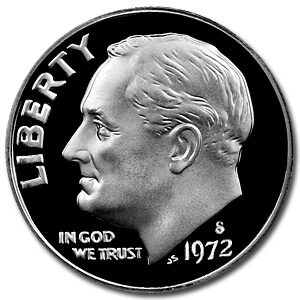 1972-S Roosevelt Dime Gem Proof