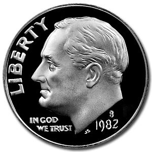 1982-S Roosevelt Dime Gem Proof
