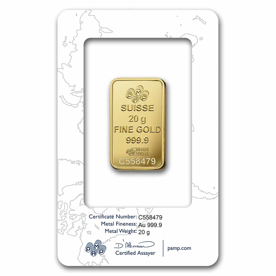 20 gram Gold Bar - PAMP Suisse Rosa (In Assay)