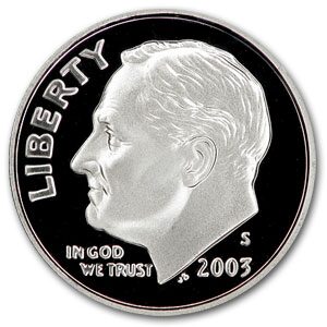 2003-S Silver Roosevelt Dime Gem Proof