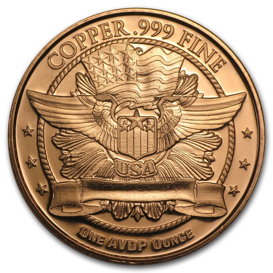 1 oz Copper Round - U.S. Quarter