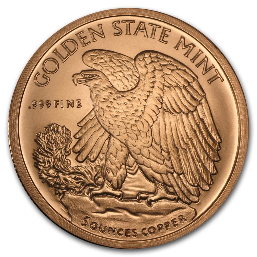 5 oz Copper Round - Walking Liberty