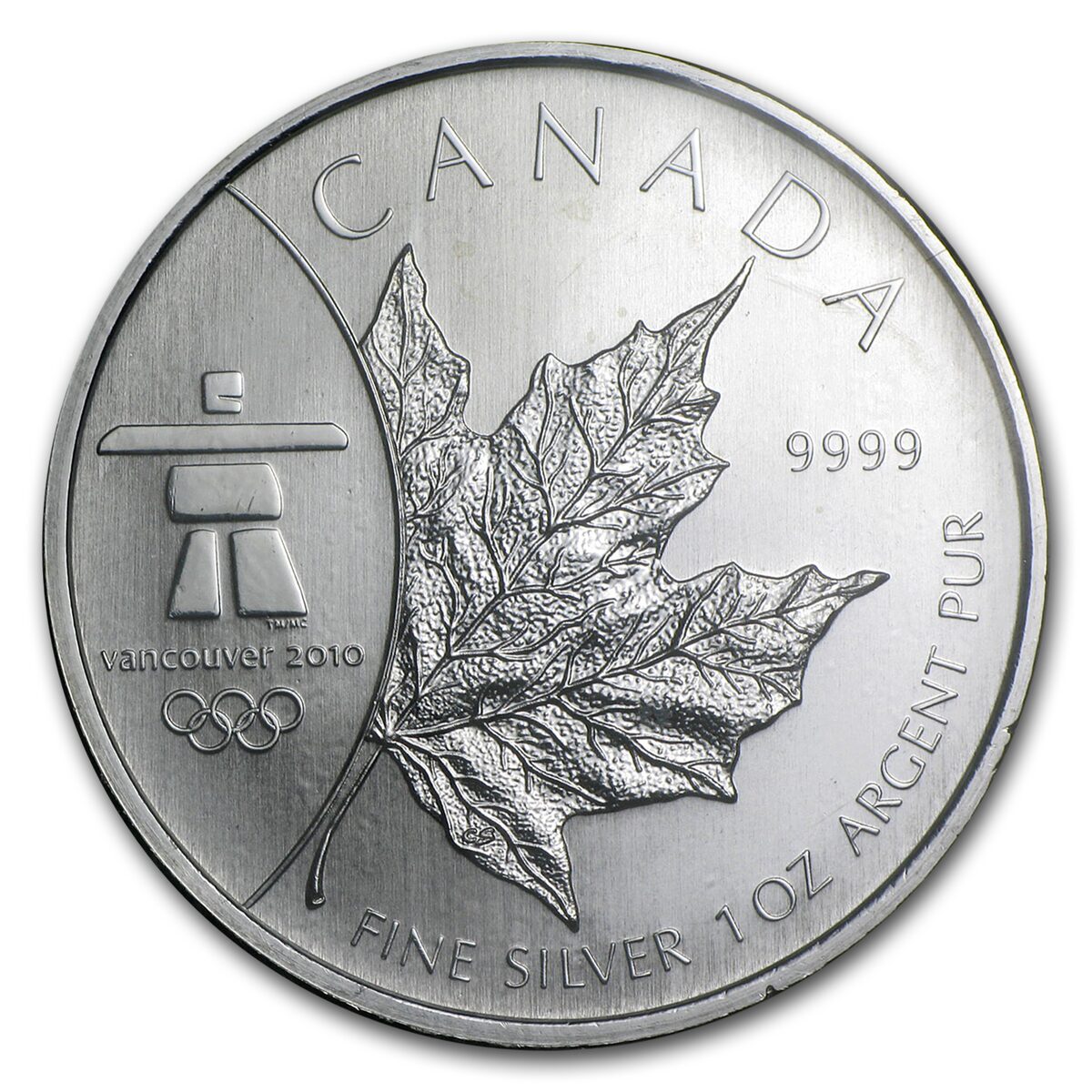 2008 Canada 1 oz Silver Olympic Inukshuk (Abrasions)