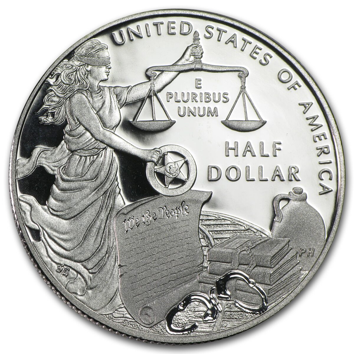 2015-S U.S. Marshals Svc 1/2 Dollar Clad Commem Prf (Box & COA)