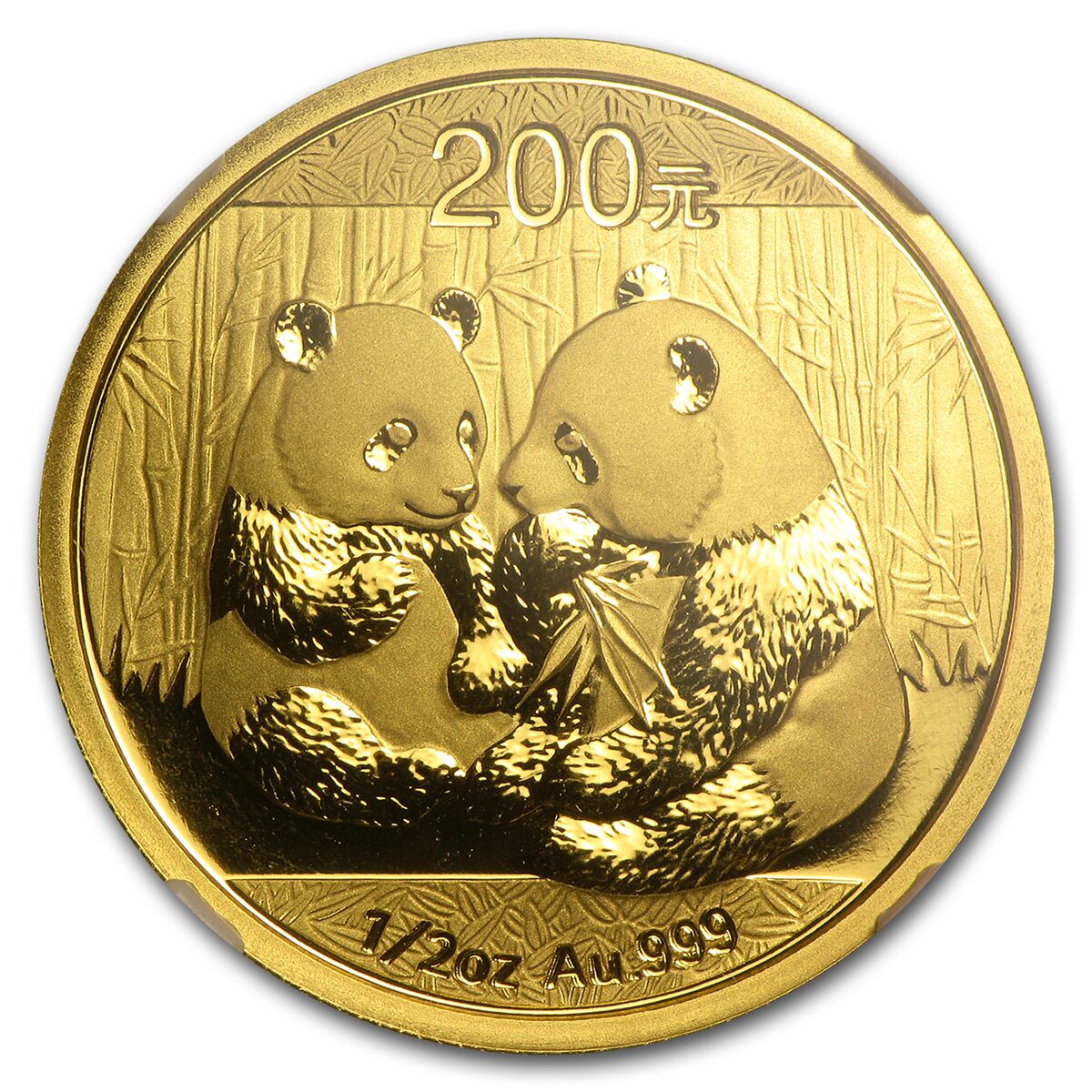 2009 China 1/2 oz Gold Panda MS-69 NGC