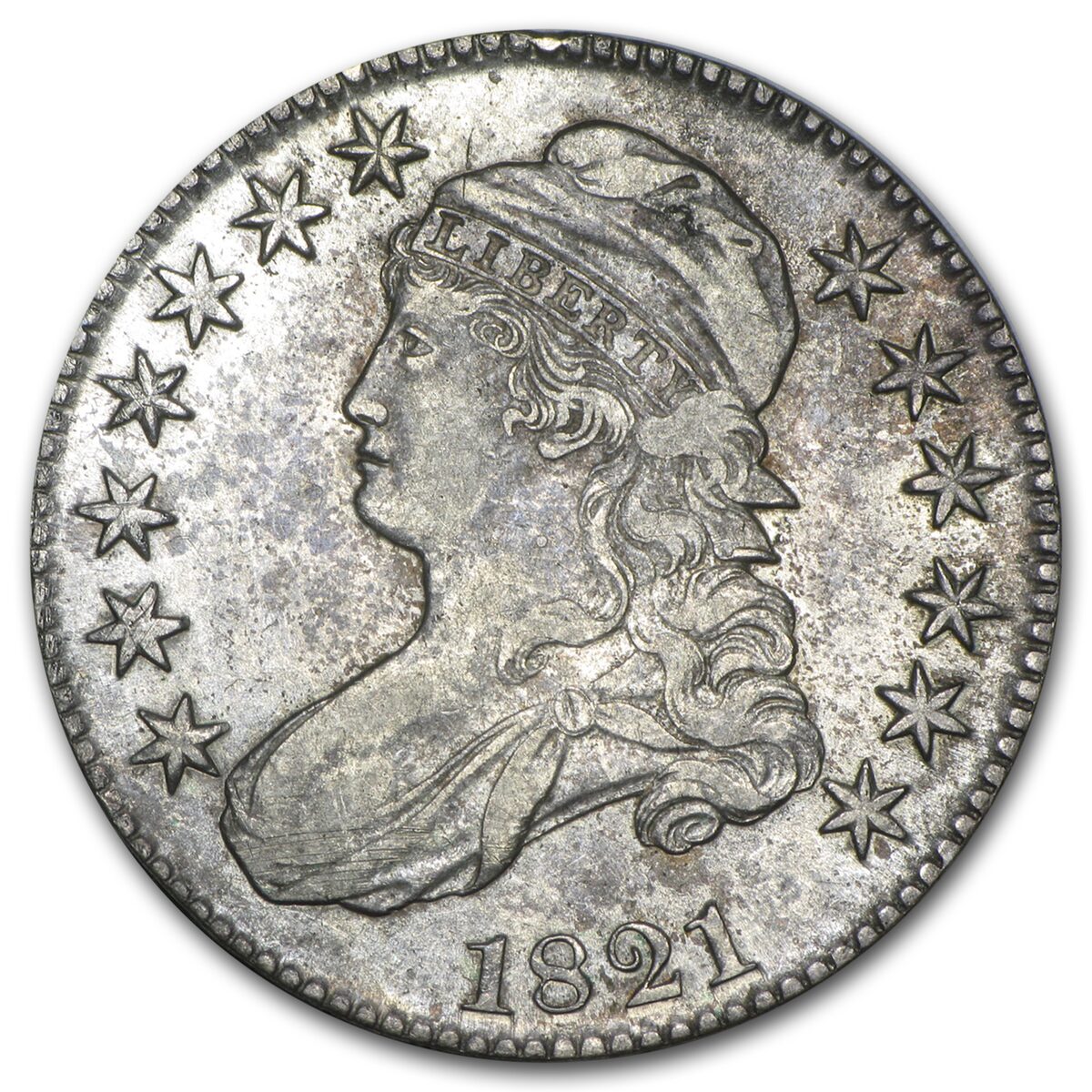 1821 Bust Half Dollar AU