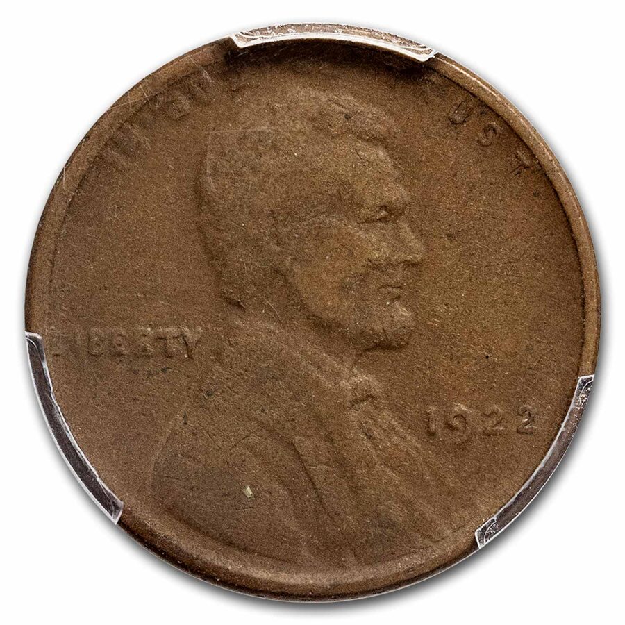 1922 Plain Lincoln Cent XF-40 PCGS (No D, Strong Reverse)