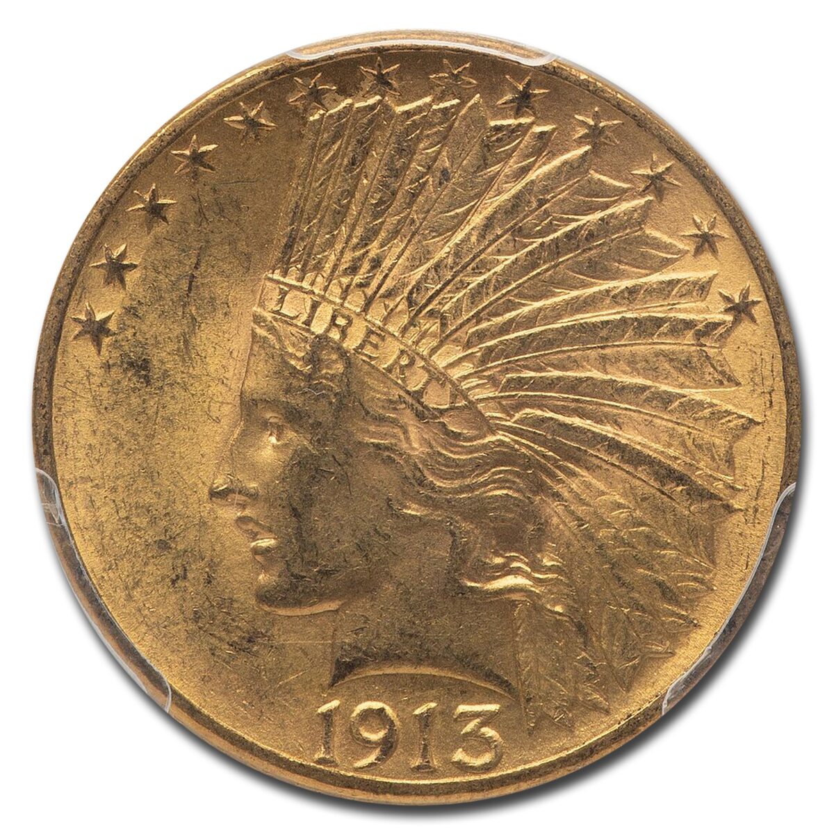 1913 $10 Indian Gold Eagle MS-63 PCGS