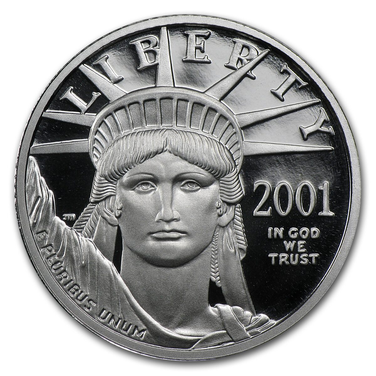 2001-W 1/4 oz Proof American Platinum Eagle (w/Box & COA)