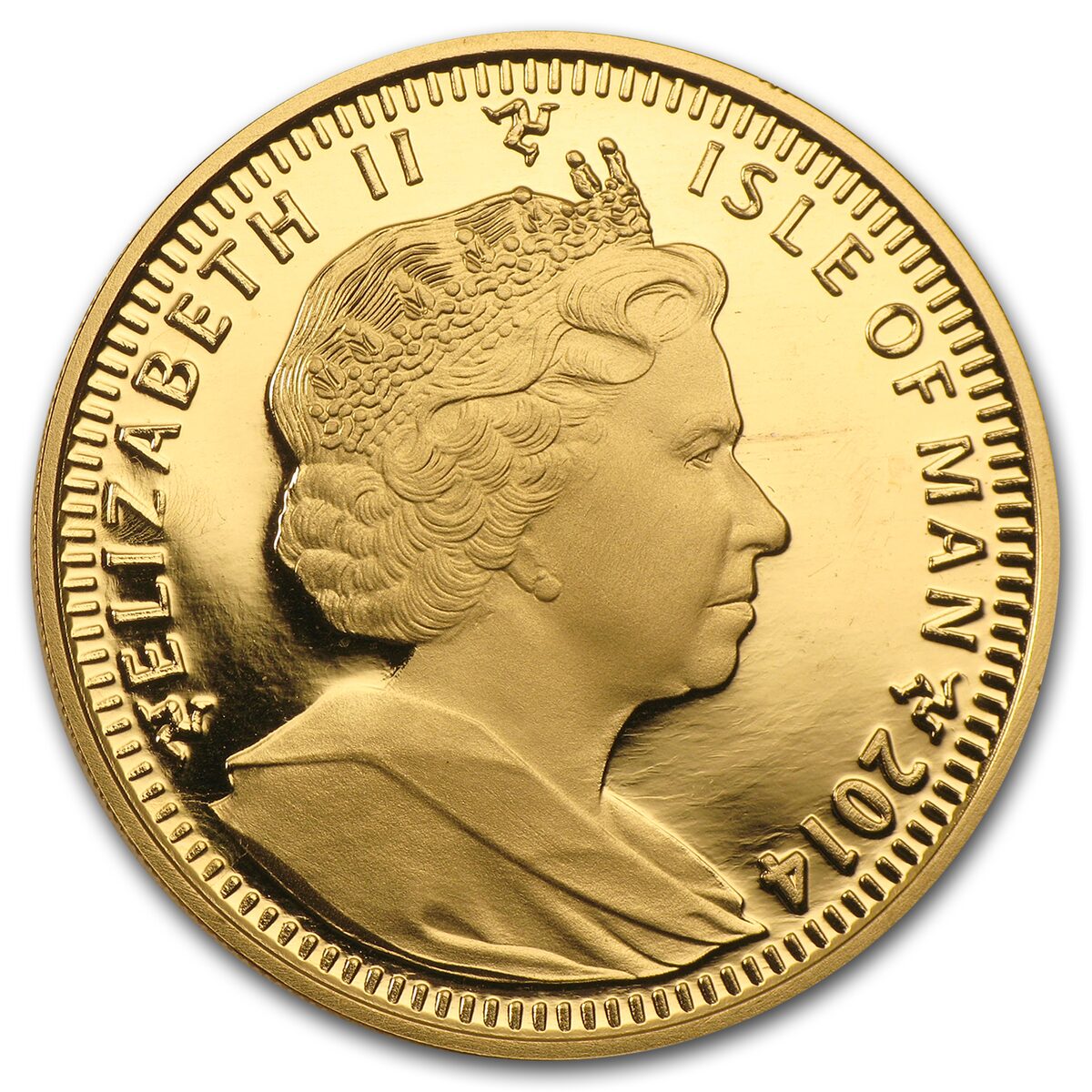 2014 Isle of Man 1 oz Gold Angel BU