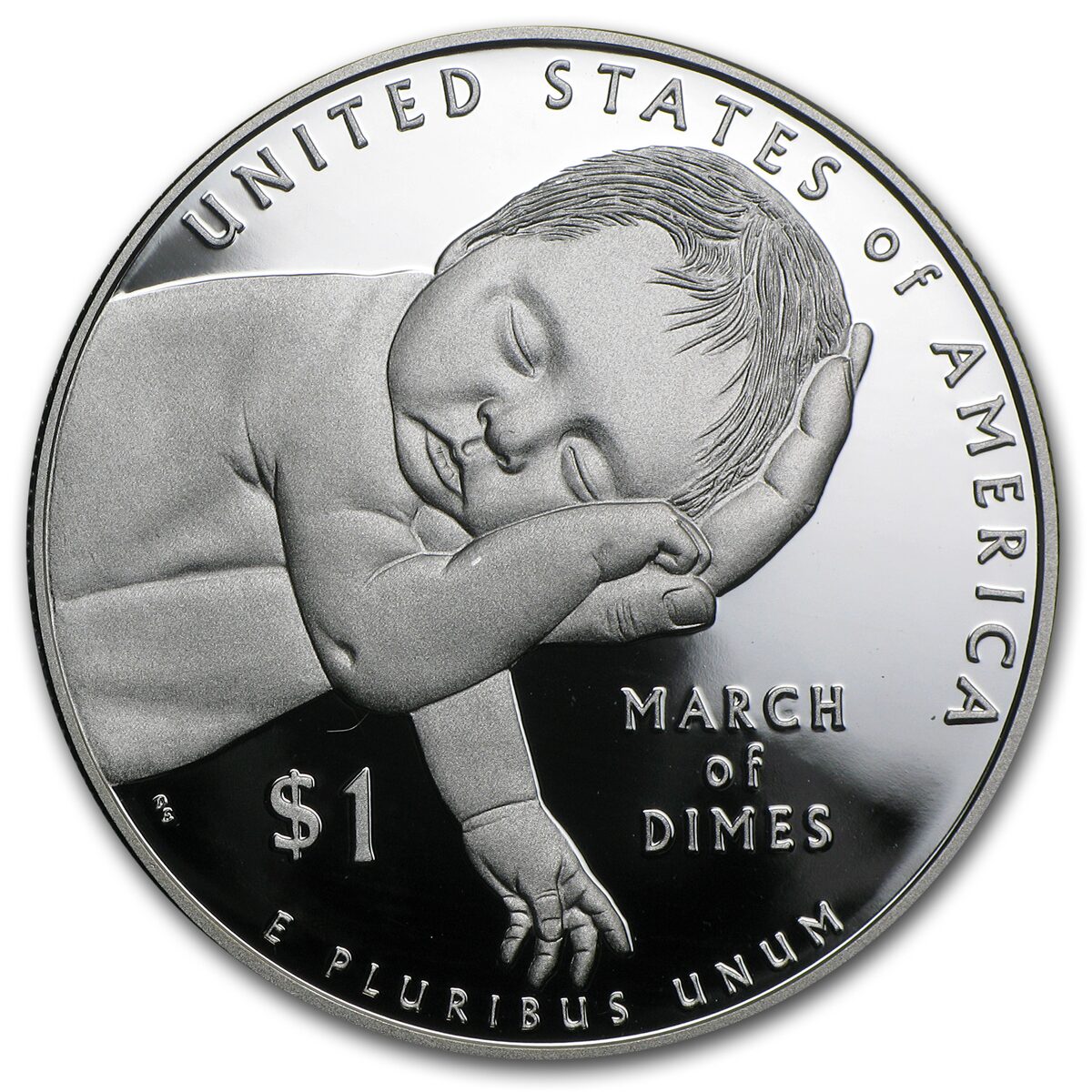 2015-W U.S. March of Dimes $1 Silver Commem Proof (w/Box & COA)
