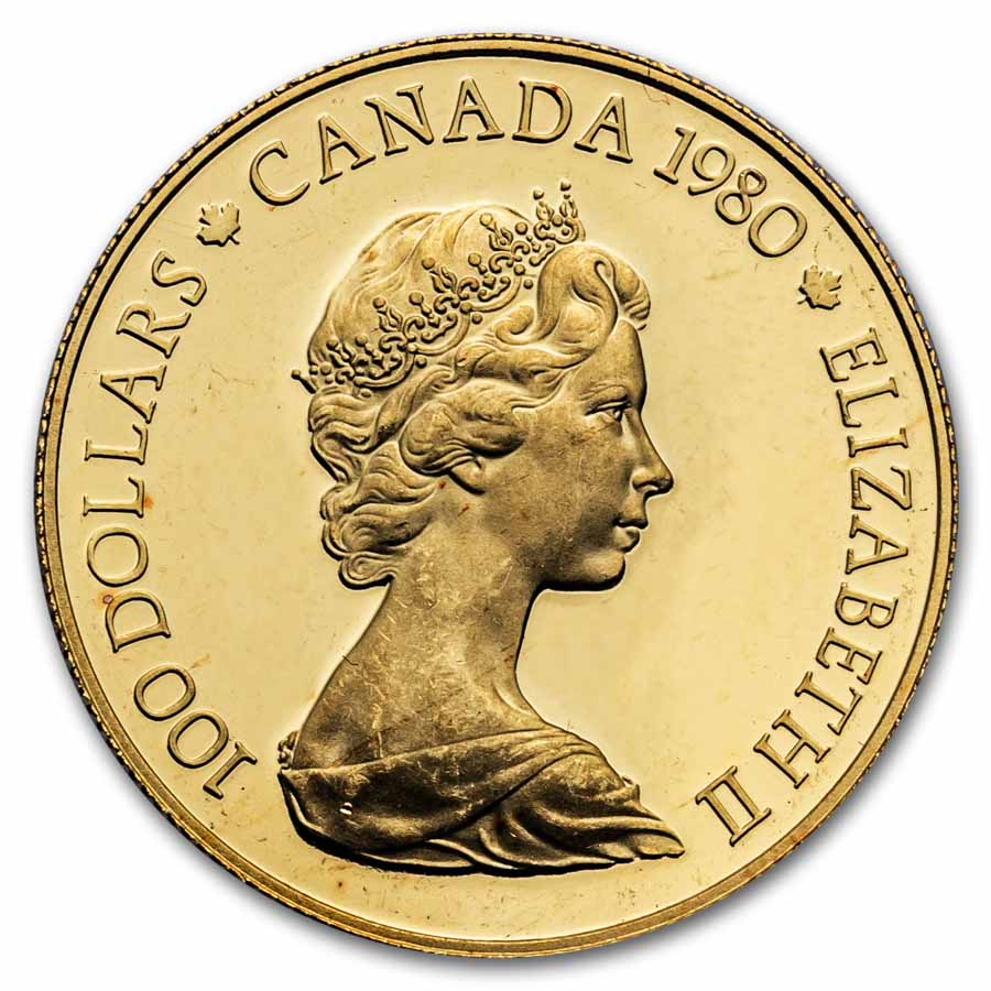 1980 Canada 1/2 oz Prf Gold $100 Arctic Territories (Impaired)