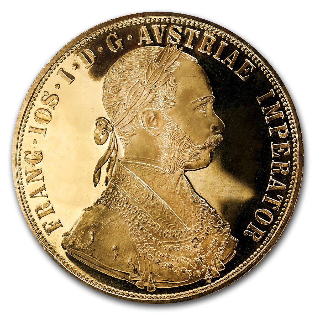 1915 Austria Gold 4 Ducat AU-BU